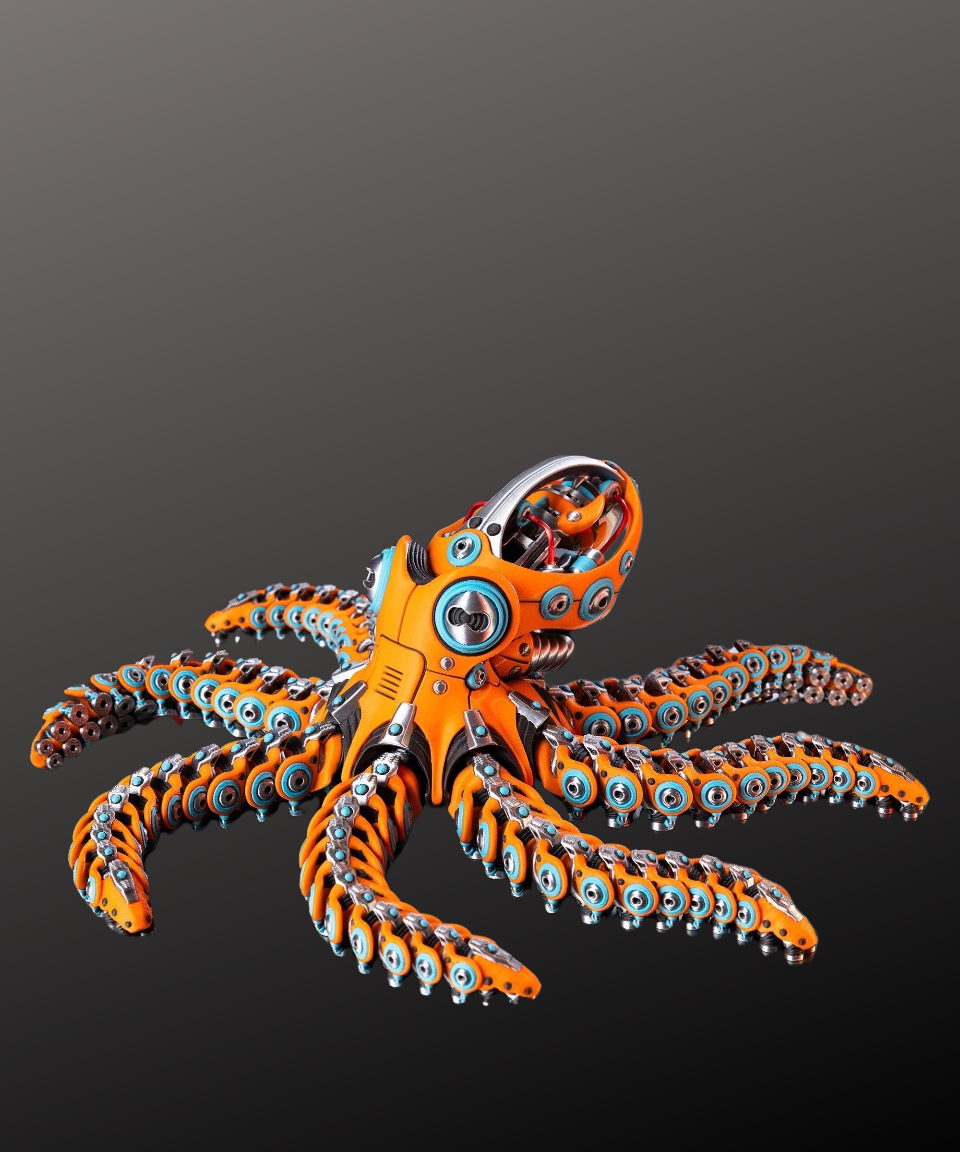 Cyber Octopus – Articulated 3D Printed Figure