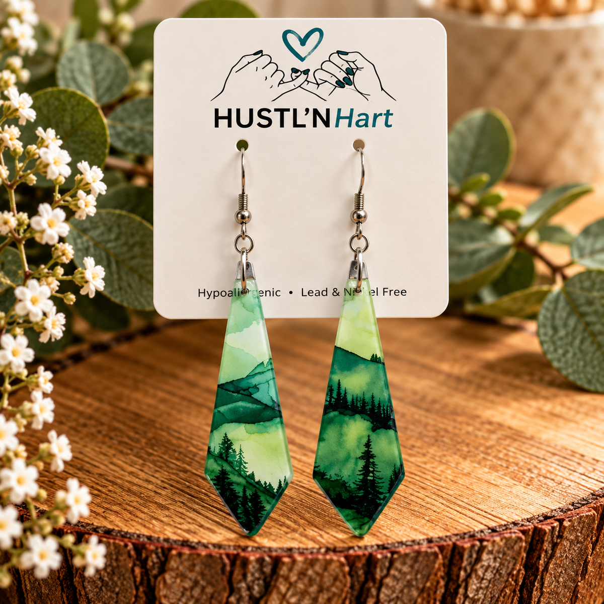 Enchanted Forest Long Dangle Earrings