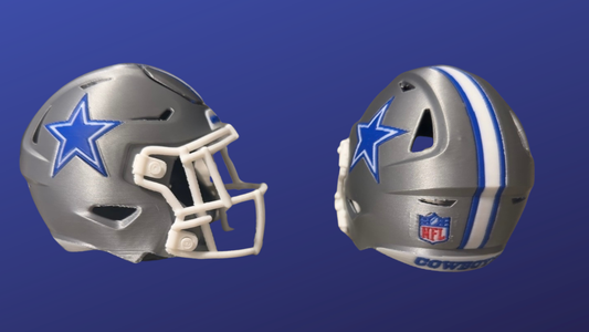 Dallas Football Mini Helmet – 3D Printed Cowboys Inspired Collectible