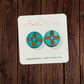 Zia Round Turquoise Colored Stud