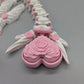 Rose Dragon with Clicker Tail – Articulated 3D Printed Figure