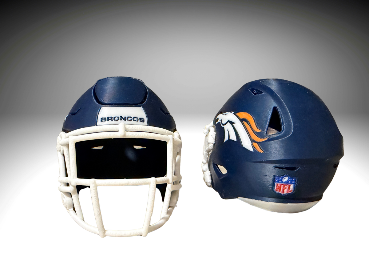 Bronco Football Mini Helmet – 3D Printed Bronco Inspired Collectible