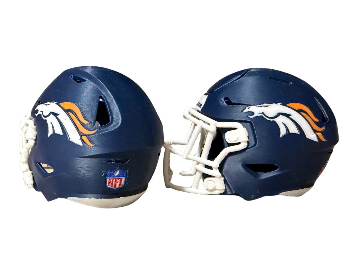 Bronco Football Mini Helmet – 3D Printed Bronco Inspired Collectible