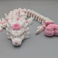 Rose Dragon with Clicker Tail – Articulated 3D Printed Figure