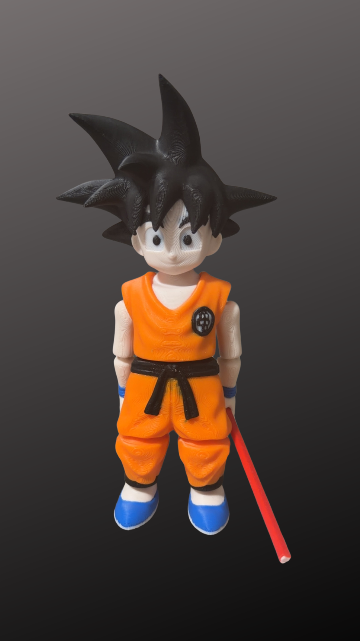 Orange Anime Martial Artist – Articulated 3D Printed Figure