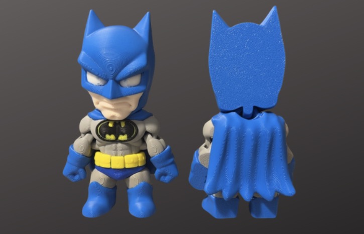 Caped Night Hero – Articulated 3D Printed Figure
