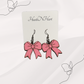 Coquette Pink Bow Dangles