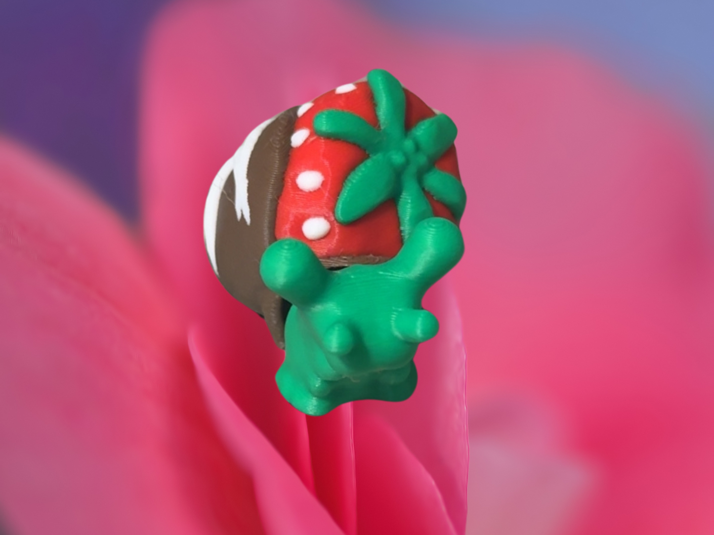 Chocolate covered strawberry snail