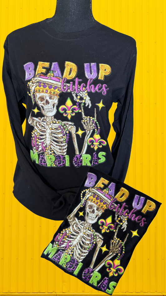 Mardi Gras Bead Up Long Sleeve