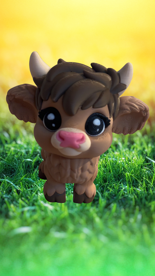 3D Highland Cow