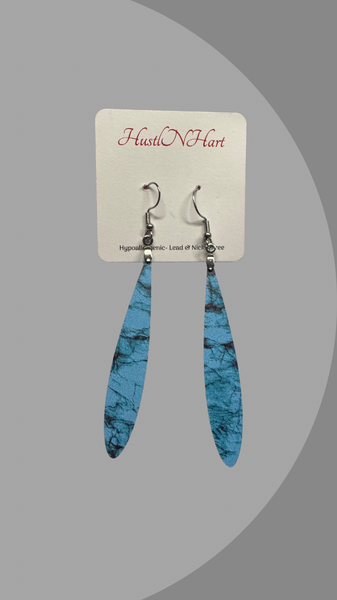 Turquoise Pattern Drop Earrings