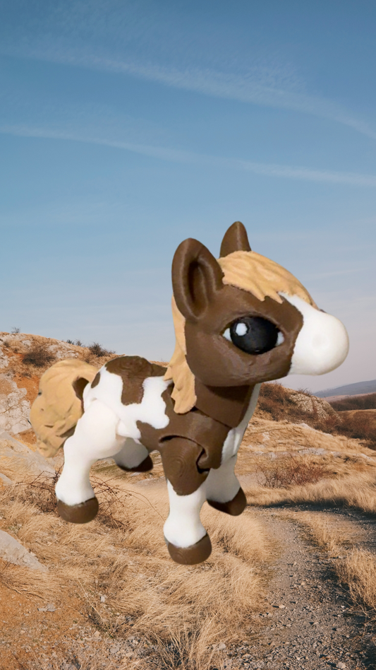 Baby painted spotted  horse