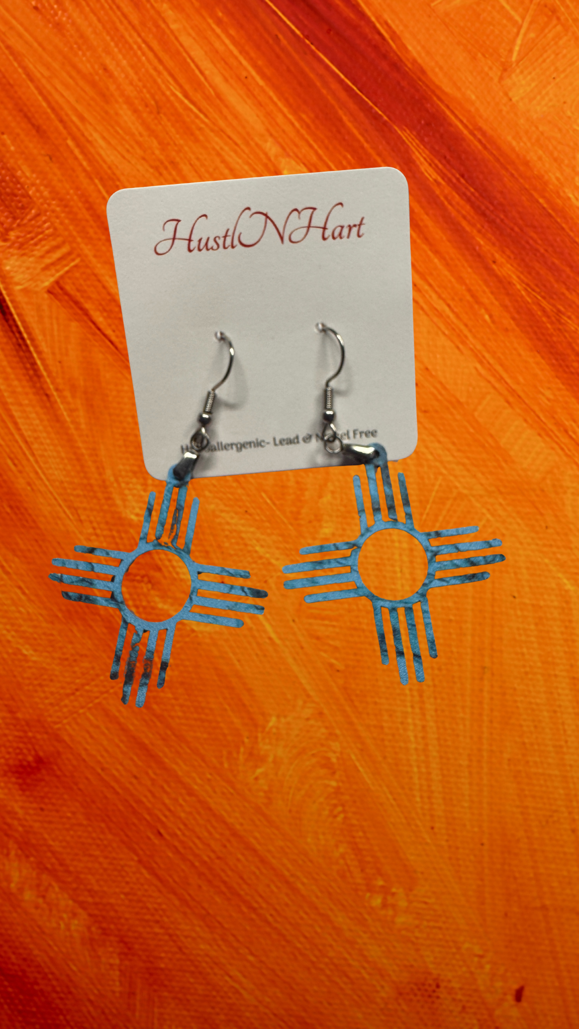 Classic Zia wood earrings