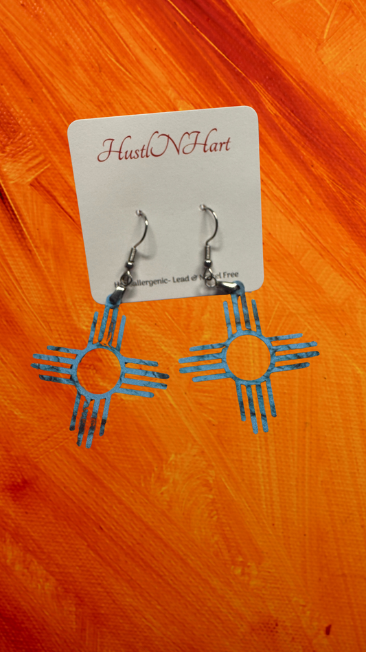Classic Zia wood earrings
